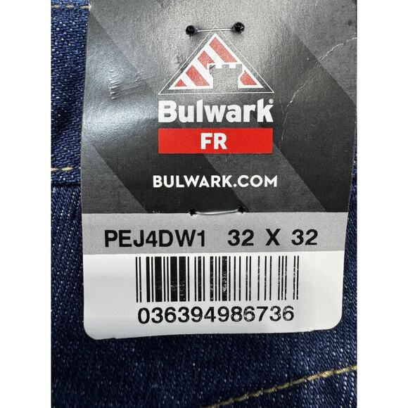 Bulwark FR Jeans Workwear Denim Arc Rating 21 ATPV HRC 2 Heavy Duty SZ 32x32 NWT - Picture 5 of 12